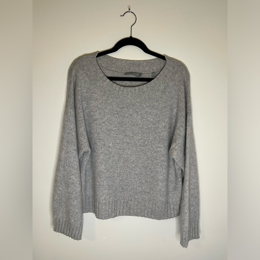 Vince 100% Cashmere ballet neck drop shoulder sweater.